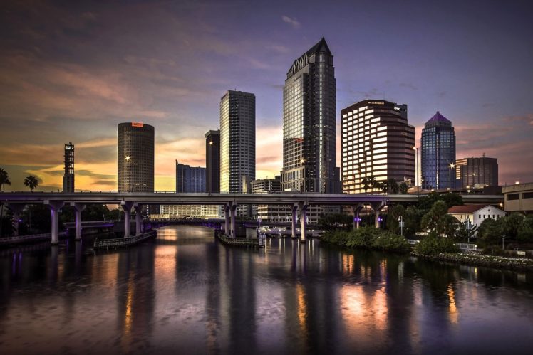 usa, Houses, Rivers, Bridges, Tampa, Cities HD Wallpaper Desktop Background