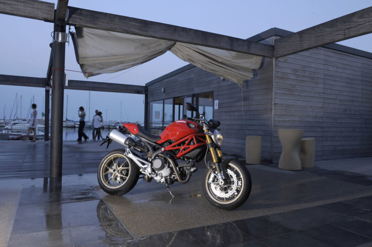 2009, Ducati, Monster, 1100s HD Wallpaper Desktop Background