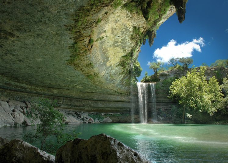 naturaleza, Paisaje, Cueva, Mar, Cascada HD Wallpaper Desktop Background