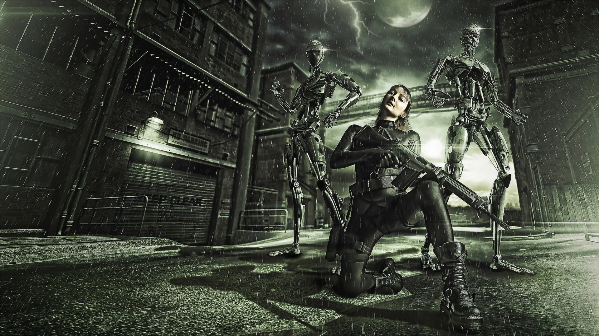 terminator, Robot, Cyborg, Sci fi, Futuristic Wallpaper