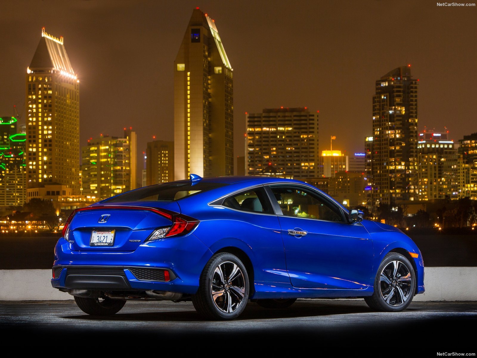 2016, Honda, Civic, Cars, Blue, Coupe Wallpaper