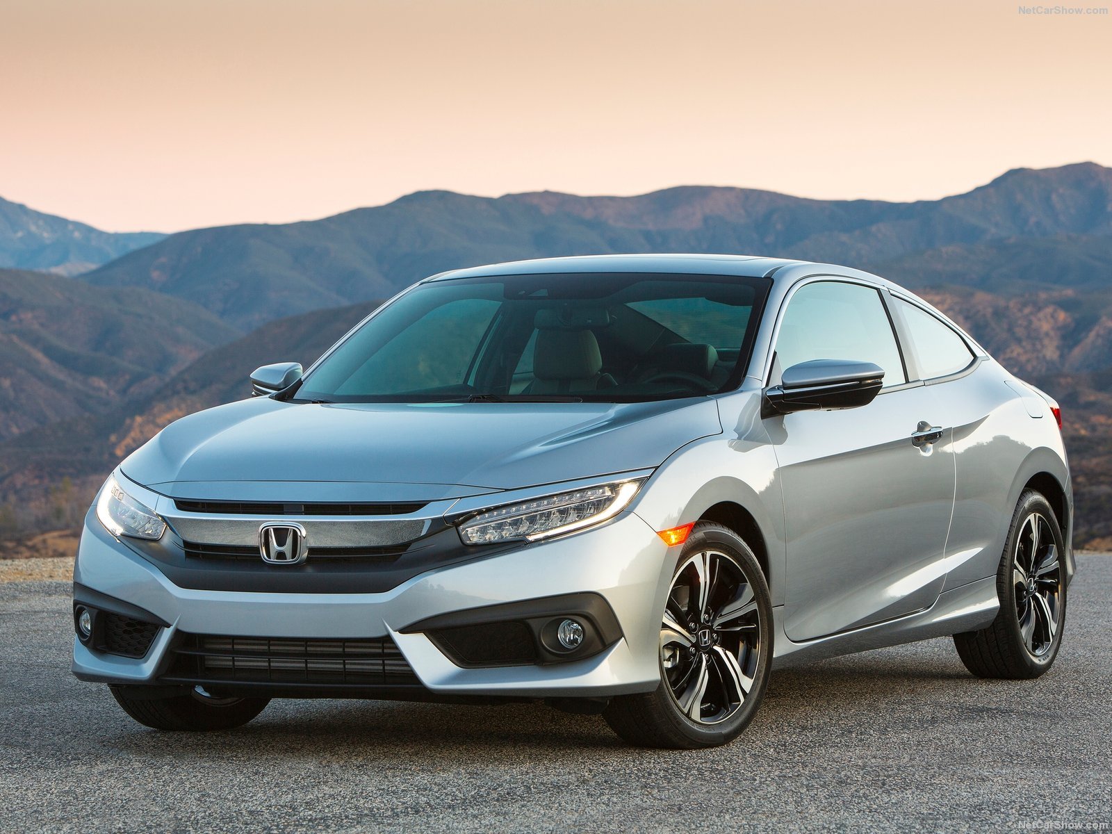2016, Honda, Civic, Cars, Silver, Coupe Wallpaper