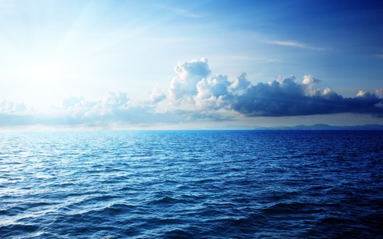 oceano, Agua, Nubes, Cielo, Naturaleza HD Wallpaper Desktop Background