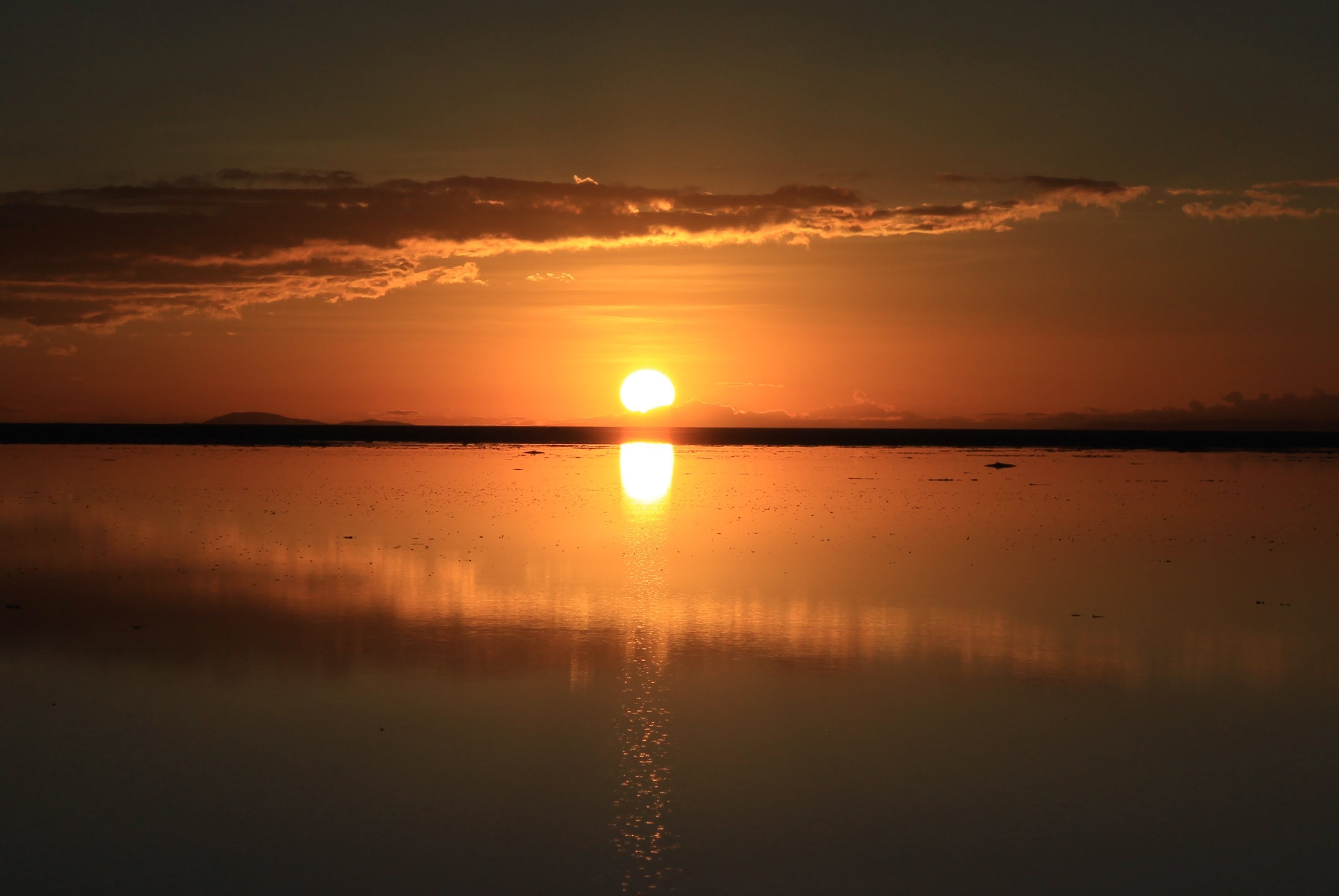 atardecer, Sol, Playa, Mar, Naturaleza Wallpaper