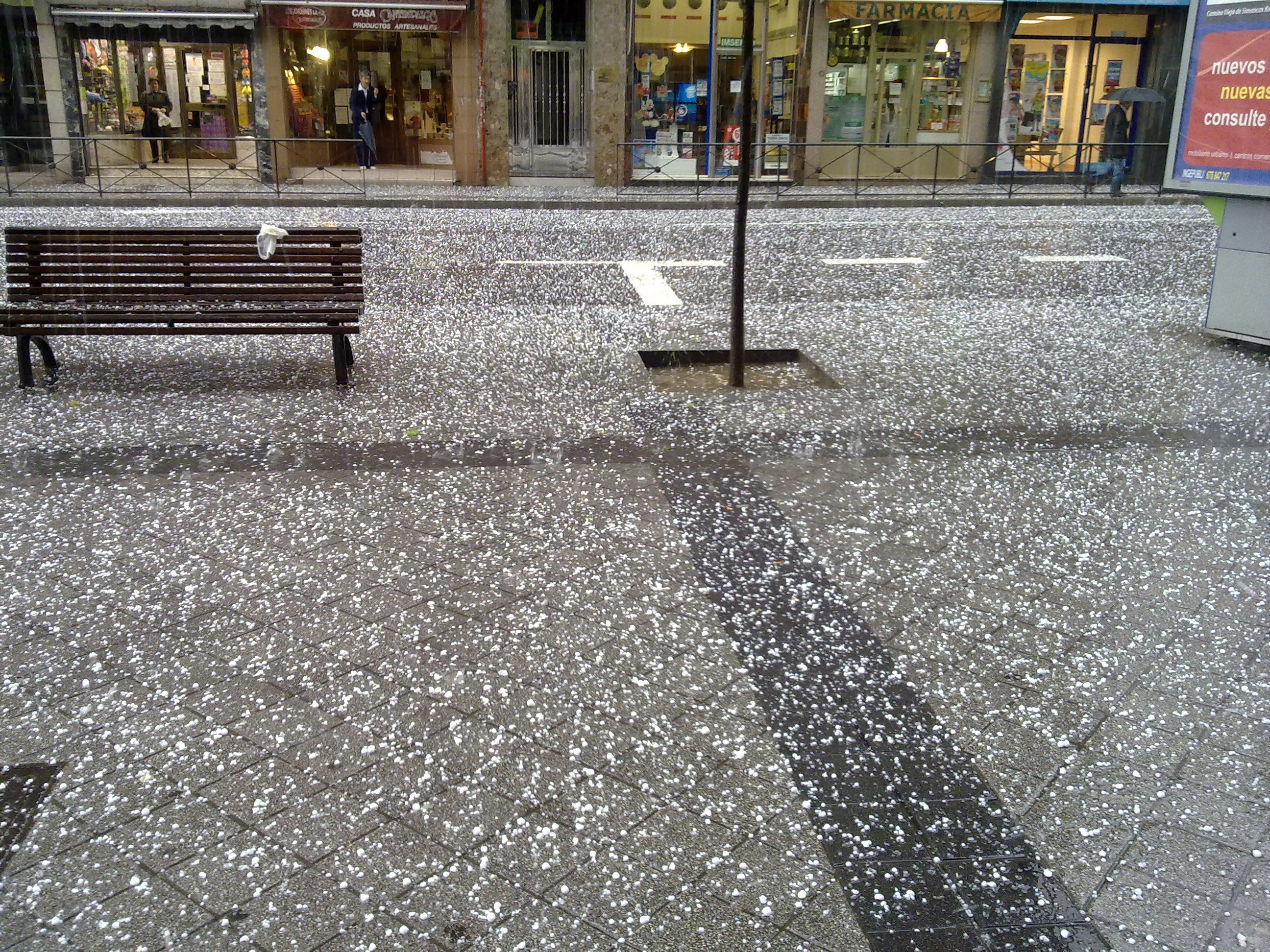 granizada, Ciudad, Tormenta, Calles Wallpaper