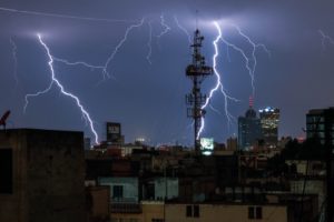 tormenta, Electrica, Ciudad, Rayos, Naturaleza
