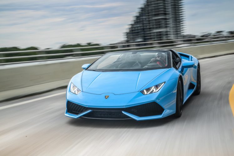 2016, Lamborghini, Huracan, Cars, Blue, Spyder HD Wallpaper Desktop Background