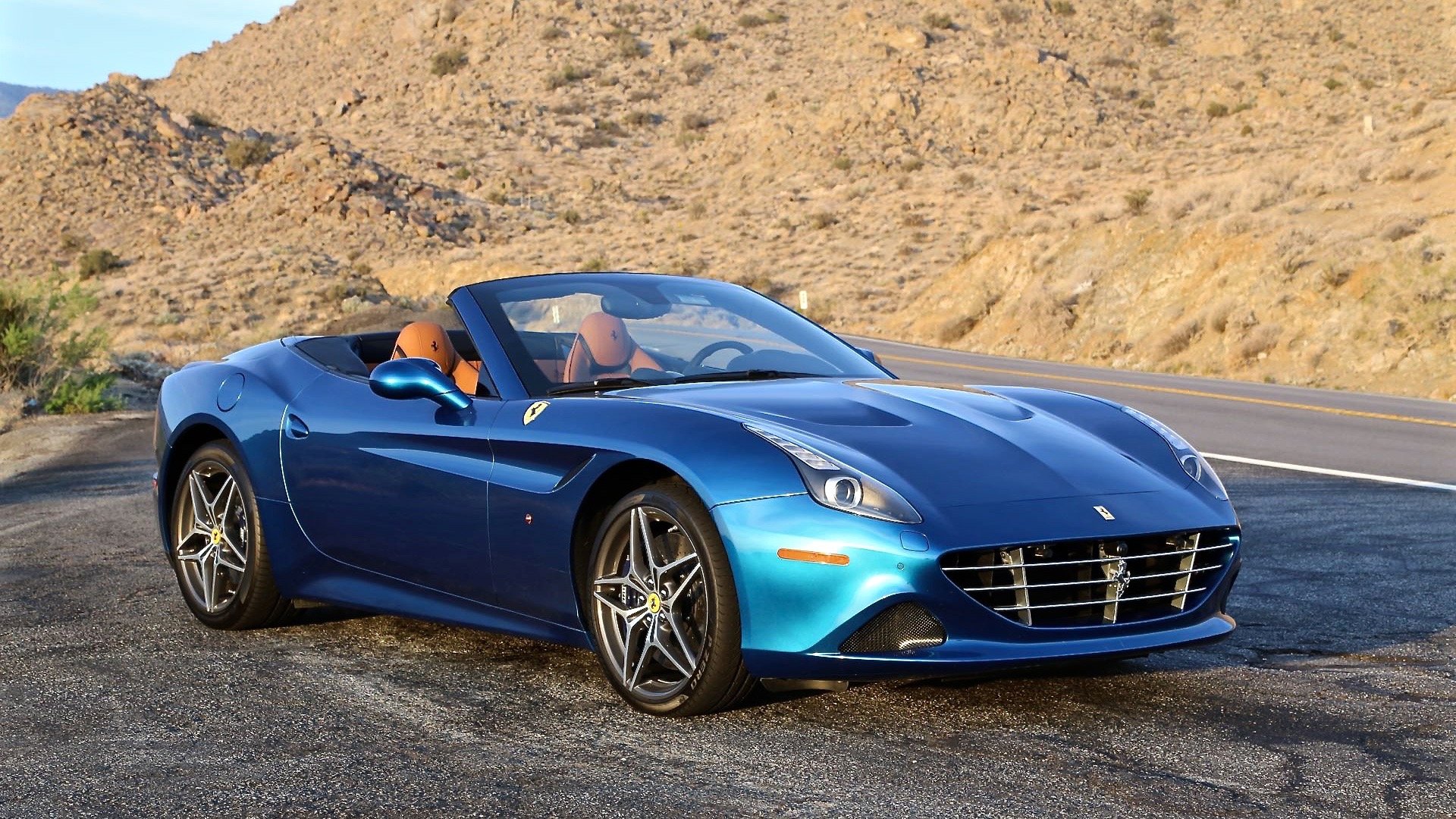 2015, Ferrari, California, T, Cars, Blue, Convertible Wallpaper