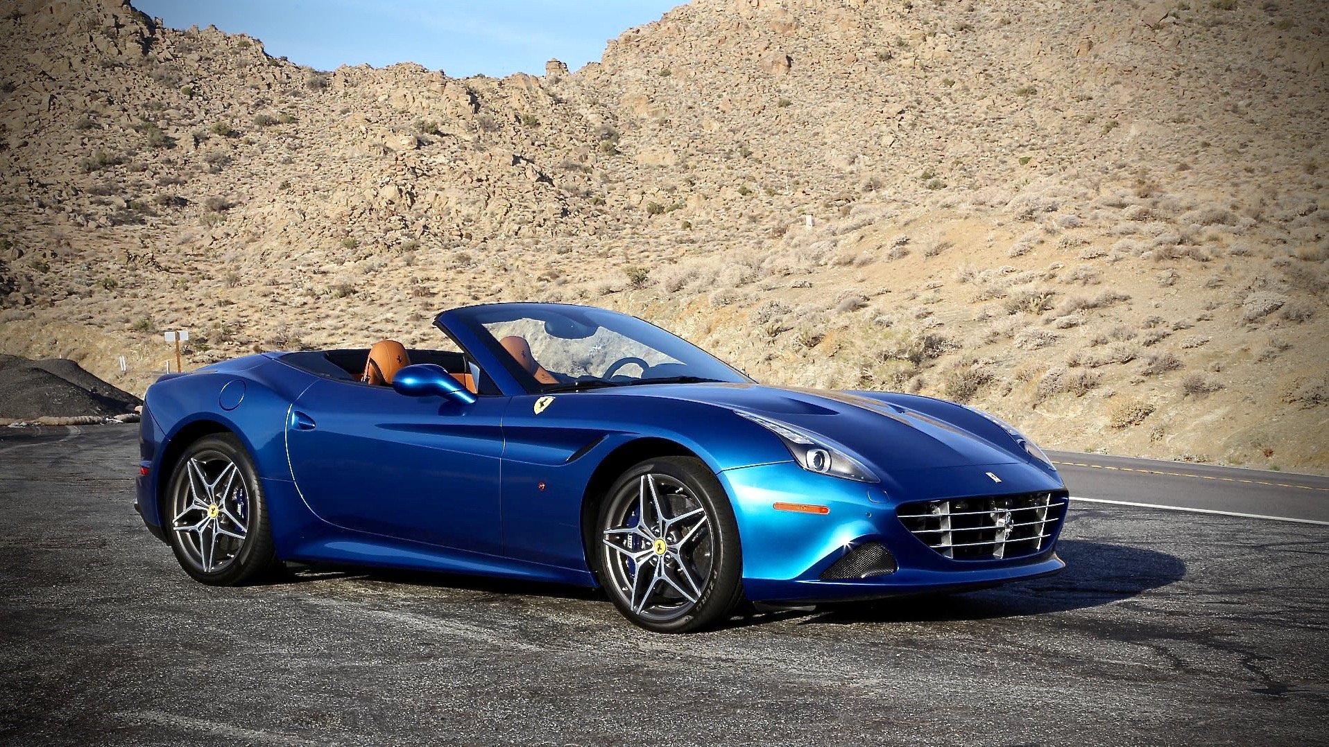 2015, Ferrari, California, T, Cars, Blue, Convertible Wallpaper