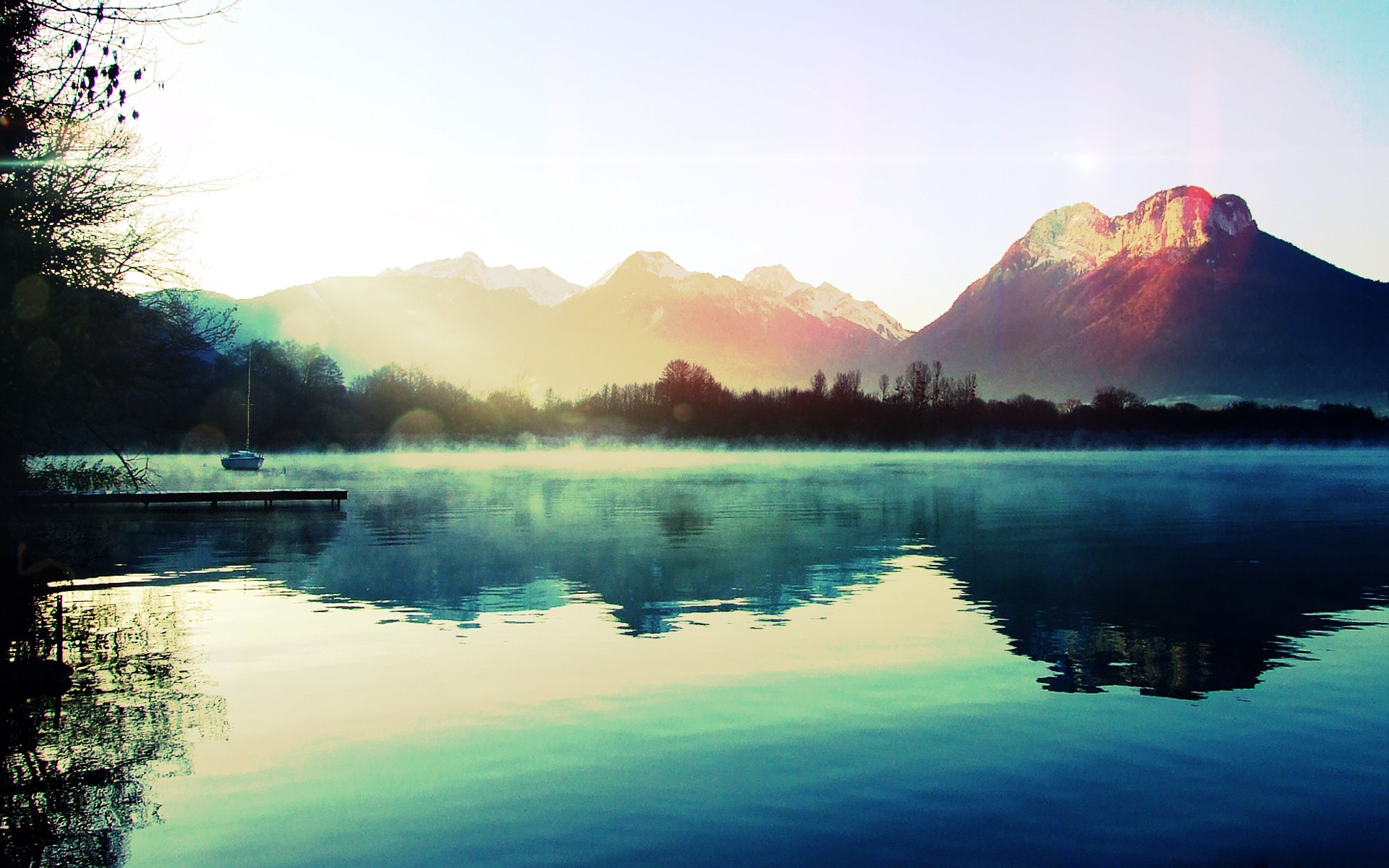water, Mountains, Landscapes, Nature, Lakes, Reflections Wallpaper