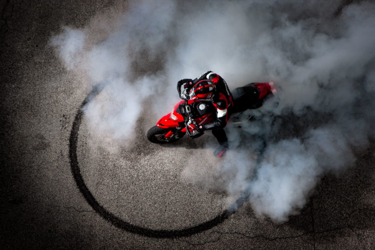 2012, Ducati, Hypermotard, 1100, Evo, Burnout, Smoke HD Wallpaper Desktop Background