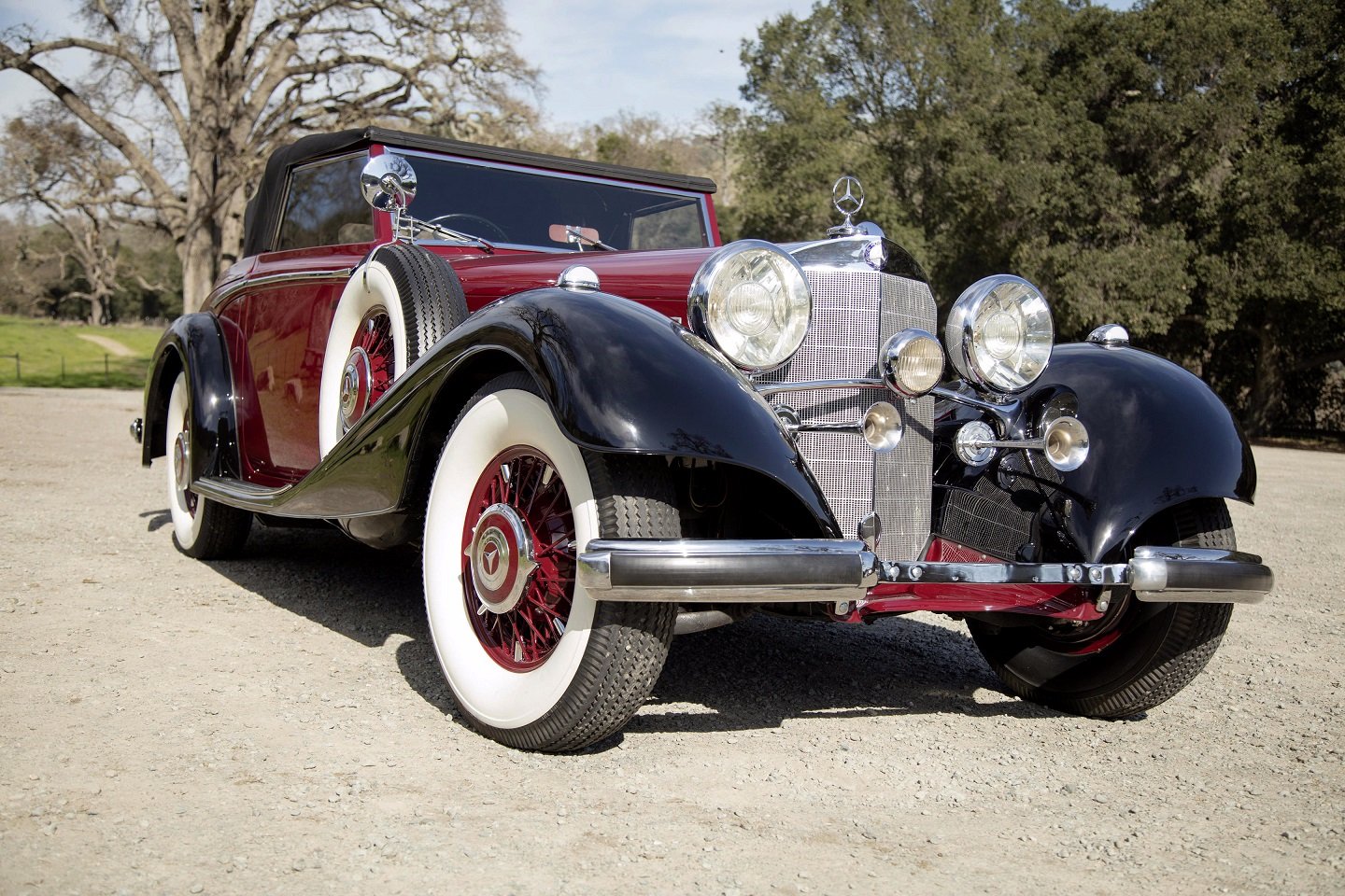 1938, Mercedes, Benz, 540k, Roadster, Red, Classic Wallpaper