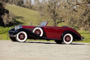 1938, Mercedes, Benz, 540k, Roadster, Red, Classic