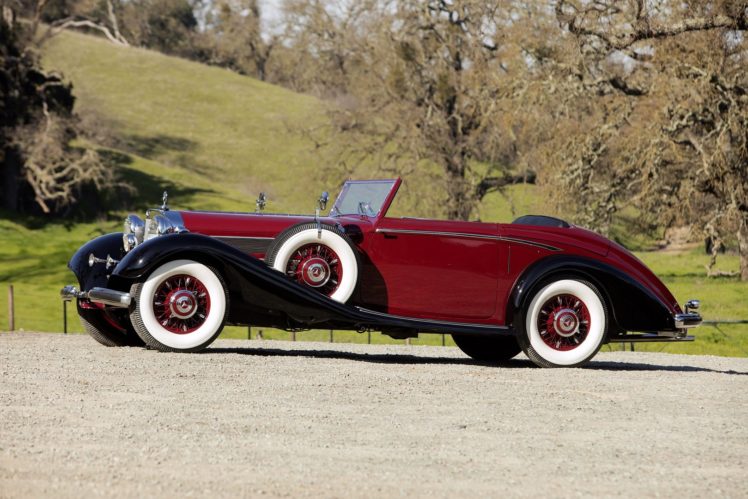 1938, Mercedes, Benz, 540k, Roadster, Red, Classic HD Wallpaper Desktop Background
