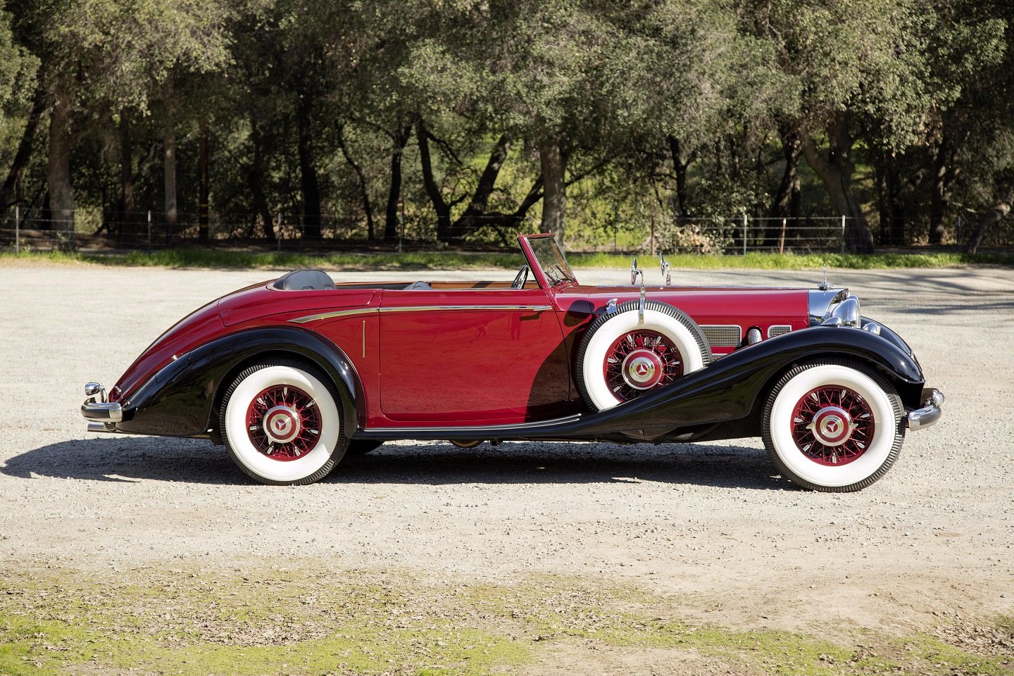 1938, Mercedes, Benz, 540k, Roadster, Red, Classic Wallpaper