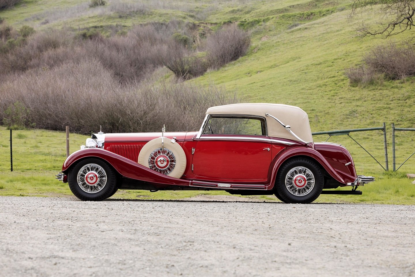 mercedes, Benz, 500k, Cabriolet, C, 1935, Red, Classic Wallpaper