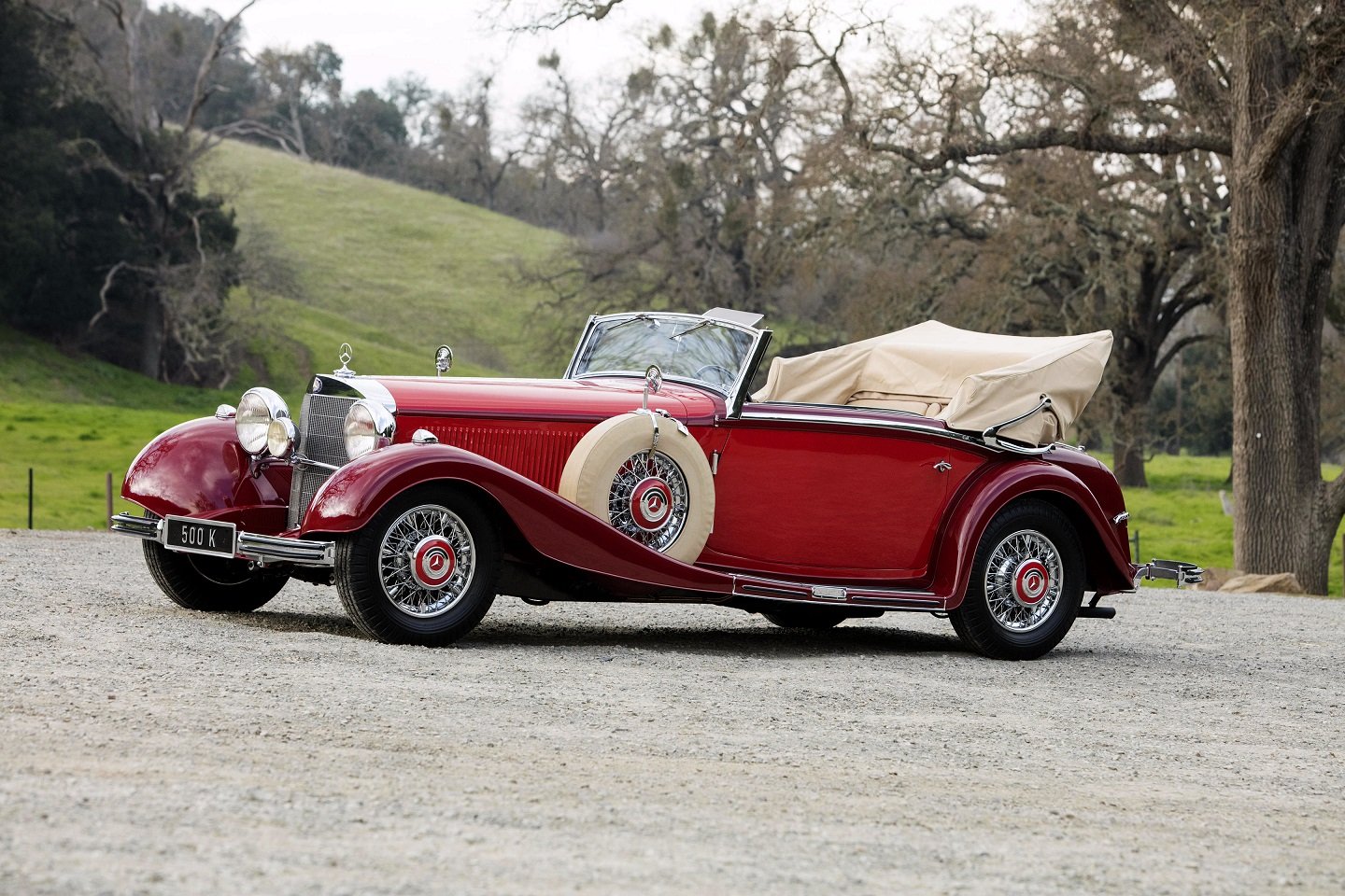 mercedes, Benz, 500k, Cabriolet, C, 1935, Red, Classic Wallpaper