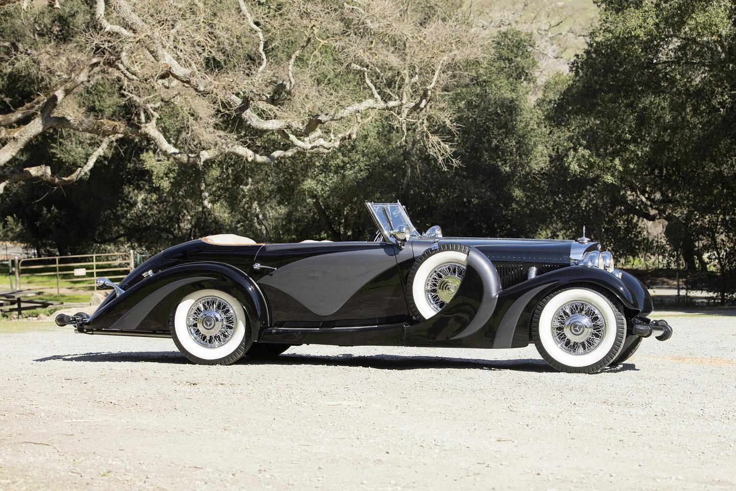 mercedes, Benz, 500k, Cabriolet, 1935, Black, Classic Wallpaper