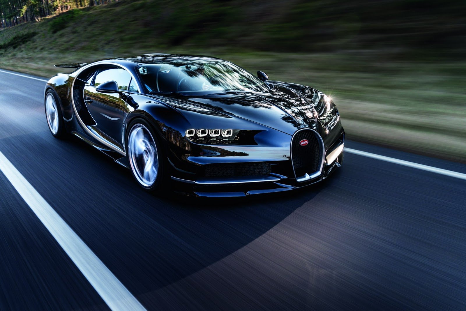 bugatti, Chiron, Cars, Supercars, Blue, 2016 Wallpaper