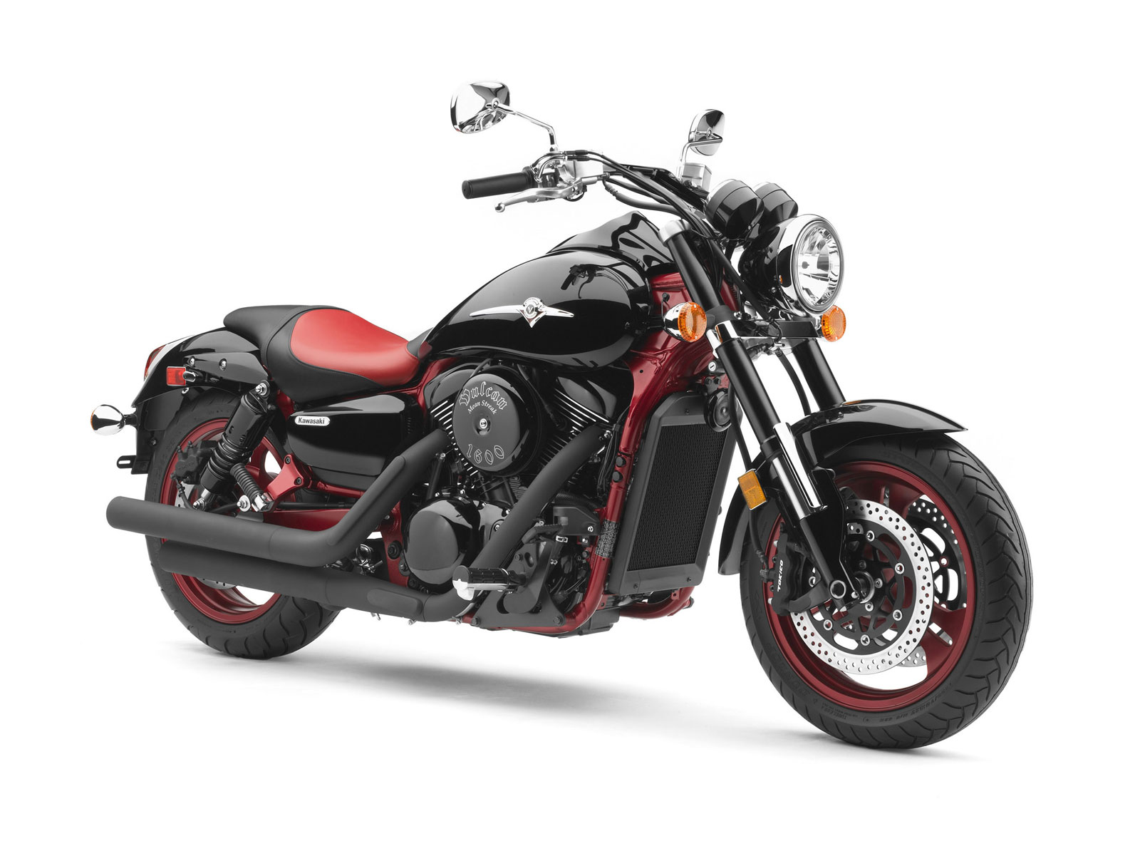 2008, Kawasaki, Vulcan, 1600, Mean, Streak Wallpaper