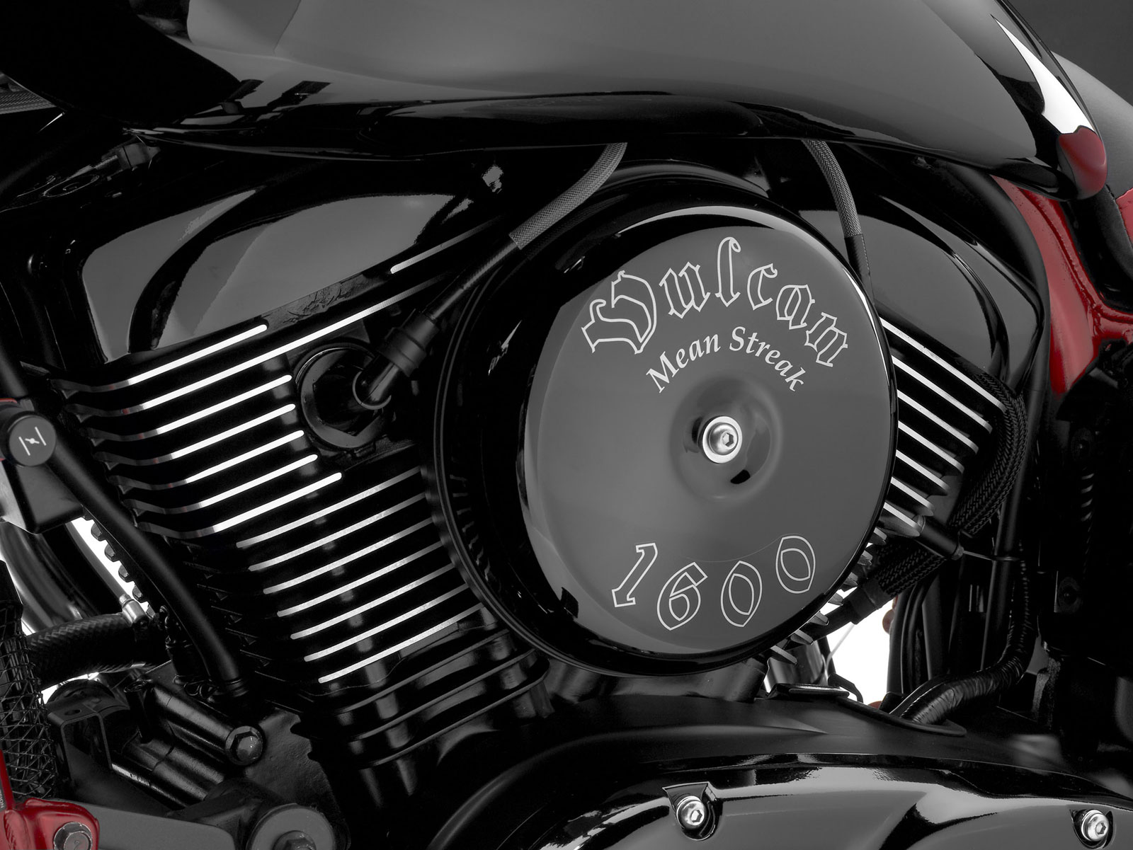 2008, Kawasaki, Vulcan, 1600, Mean, Streak, Engine, Engines Wallpaper