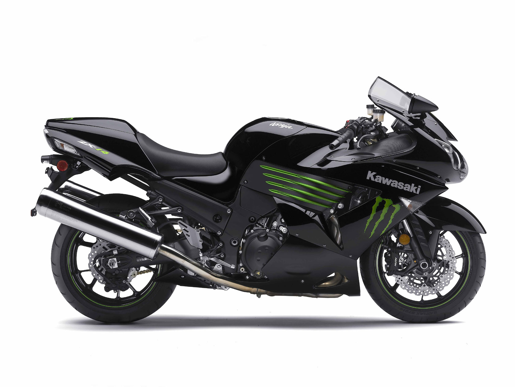 2009, Kawasaki, Ninja, Zx 14, Monster, Energy Wallpaper