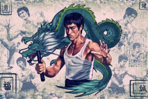 bruce, Lee, Dragons, Vintage, Poster, Chinese