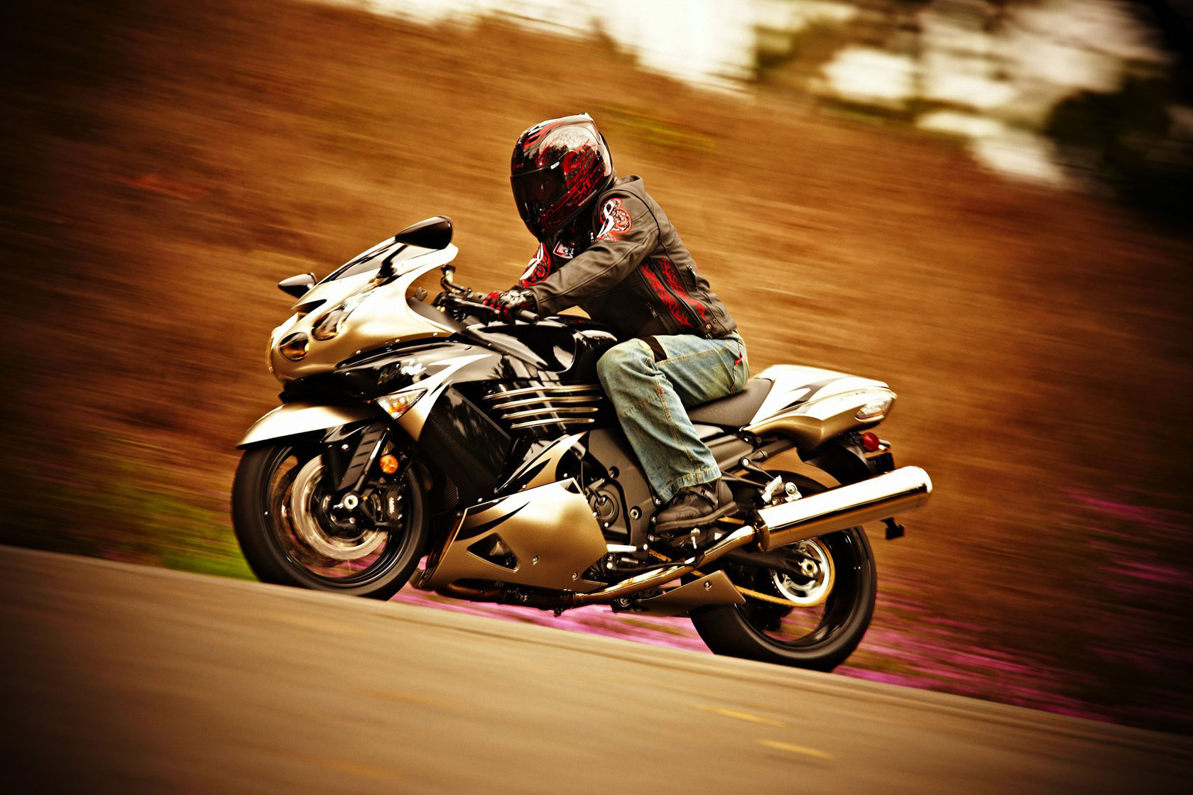 2010, Kawasaki, Ninja, Zx 14 Wallpaper