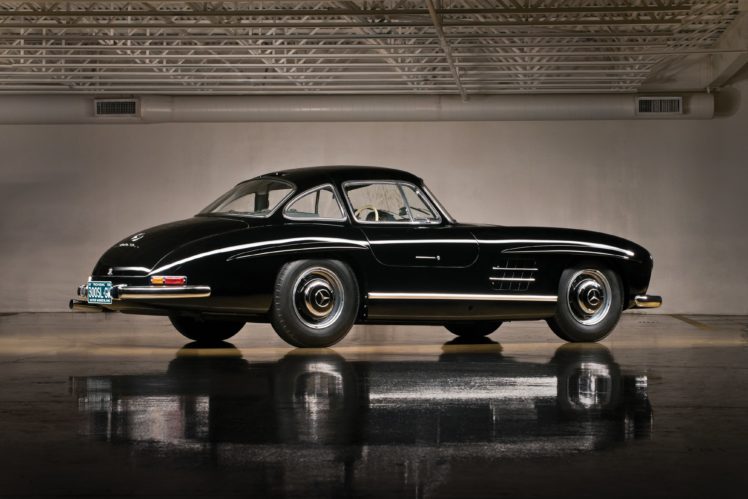 mercedes, Benz, 300, Sl,  w198 , Cars, Black, Classic, 1958 HD Wallpaper Desktop Background