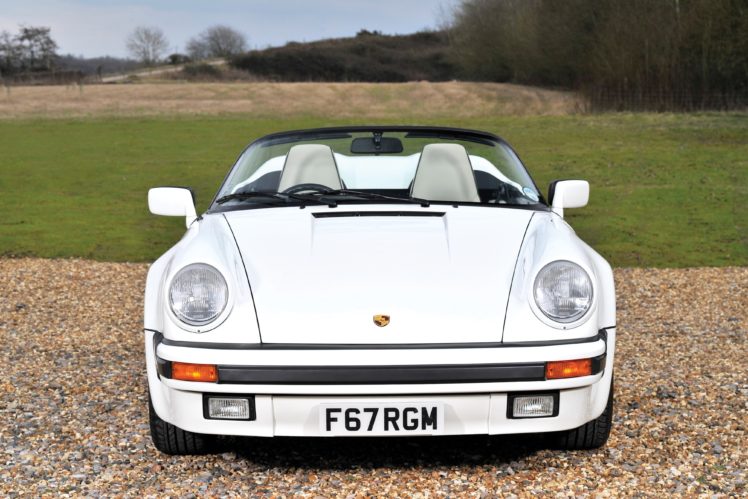 porsche, 911, Carrera, Speedster, Turbolook, Uk spec, Cars, White, 1989 HD Wallpaper Desktop Background