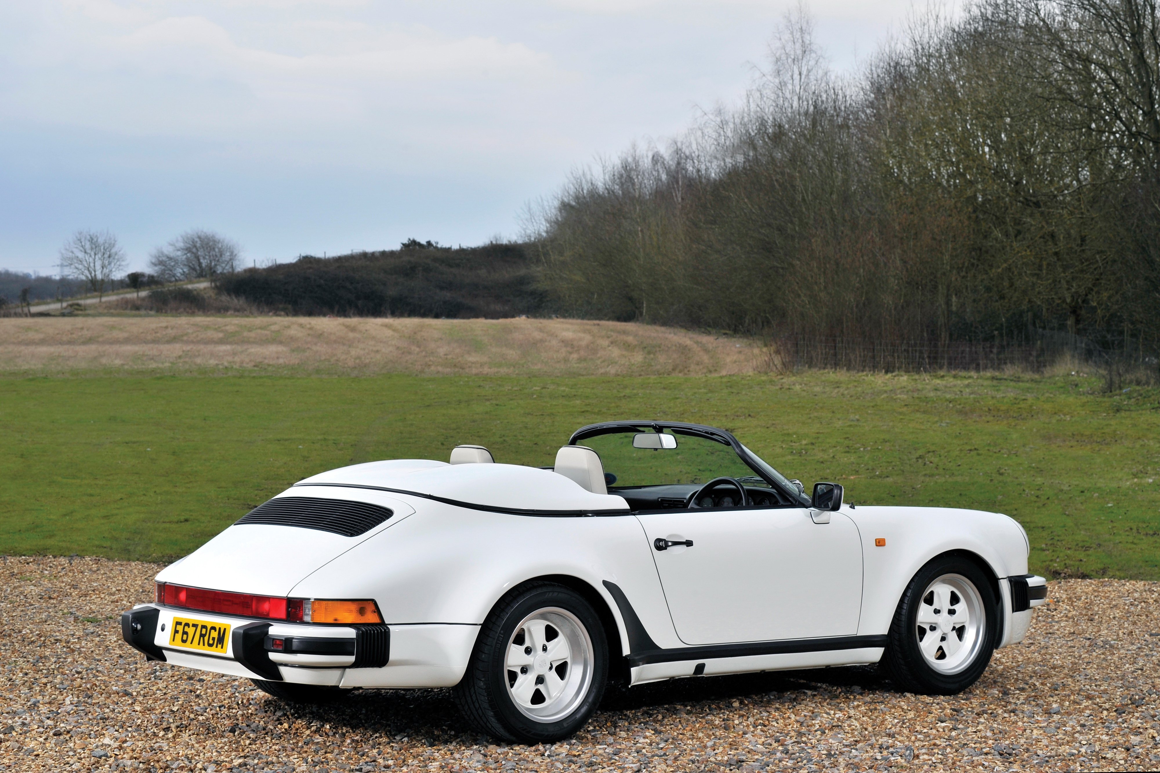 porsche, 911, Carrera, Speedster, Turbolook, Uk spec, Cars, White, 1989 Wallpaper