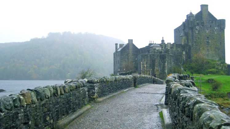 castillo, Escocia, Arquitectura, Camino HD Wallpaper Desktop Background