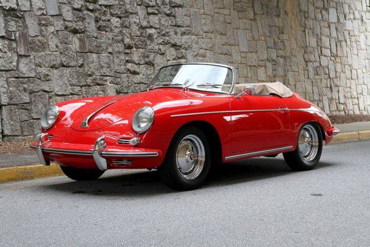 1960, Porsche, 356, Roadster, Red, Cars, Classic HD Wallpaper Desktop Background