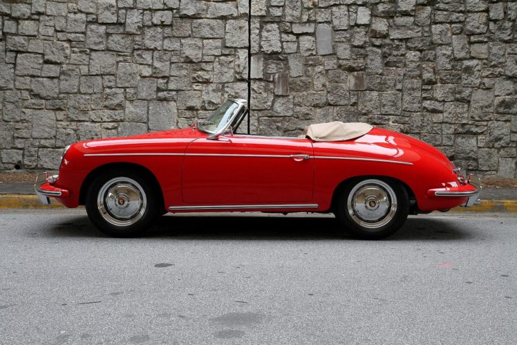 1960, Porsche, 356, Roadster, Red, Cars, Classic HD Wallpaper Desktop Background