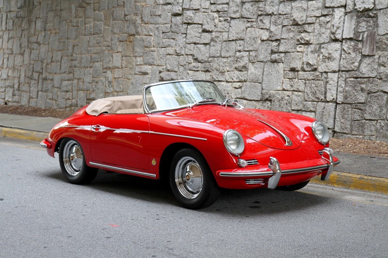 1960, Porsche, 356, Roadster, Red, Cars, Classic Wallpaper