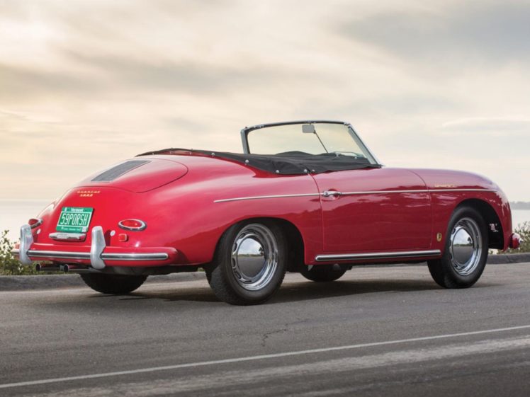 1959, Porsche, 356, A, 1600, Convertible, D, Drauz, Red, Cars, Classic HD Wallpaper Desktop Background