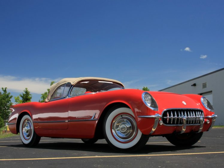 1954, Chevrolet, Corvette,  c1 , Sportsman, Red, Cars, Classic HD Wallpaper Desktop Background