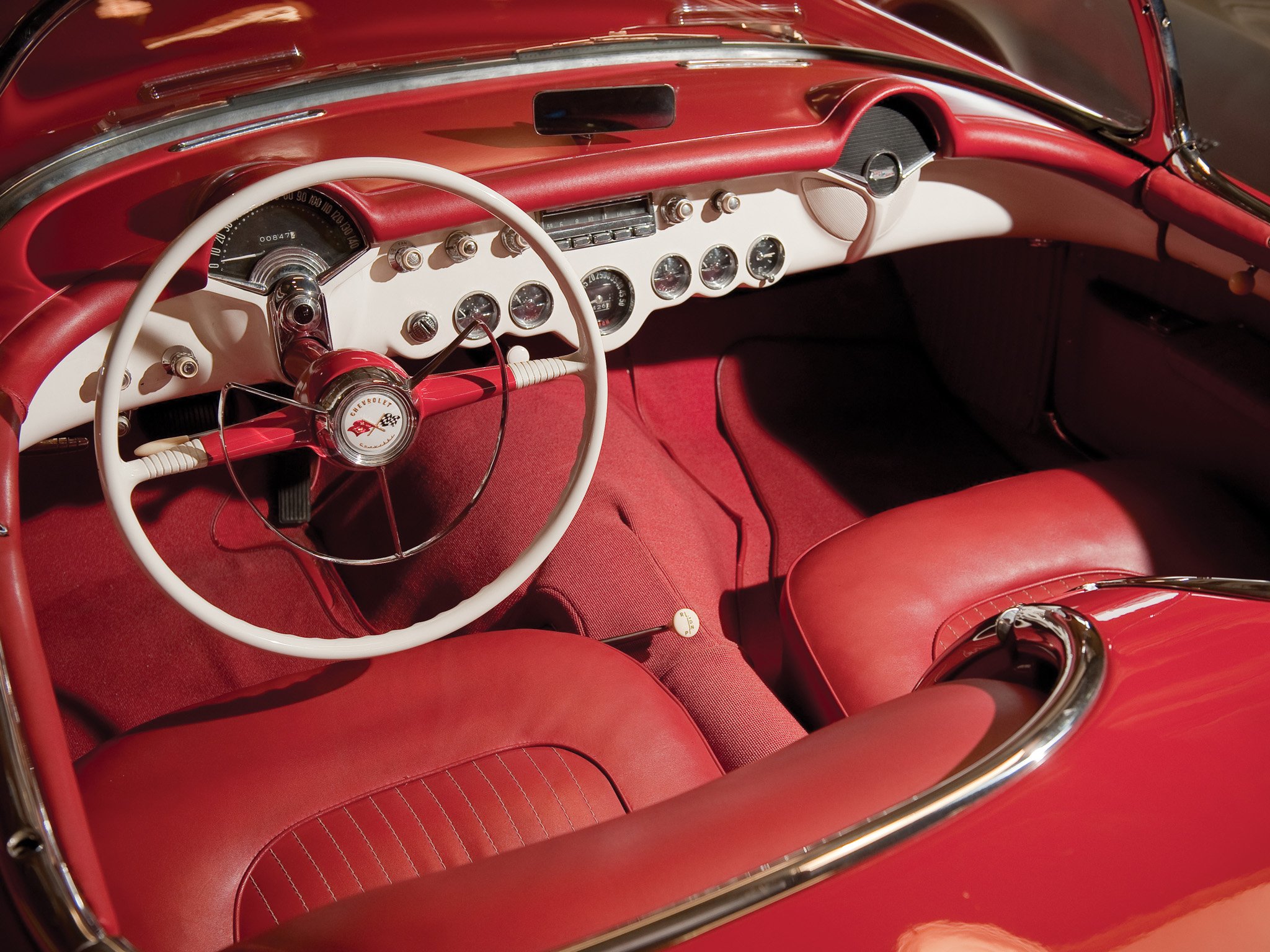 1954, Chevrolet, Corvette,  c1 , Sportsman, Red, Cars, Classic Wallpaper