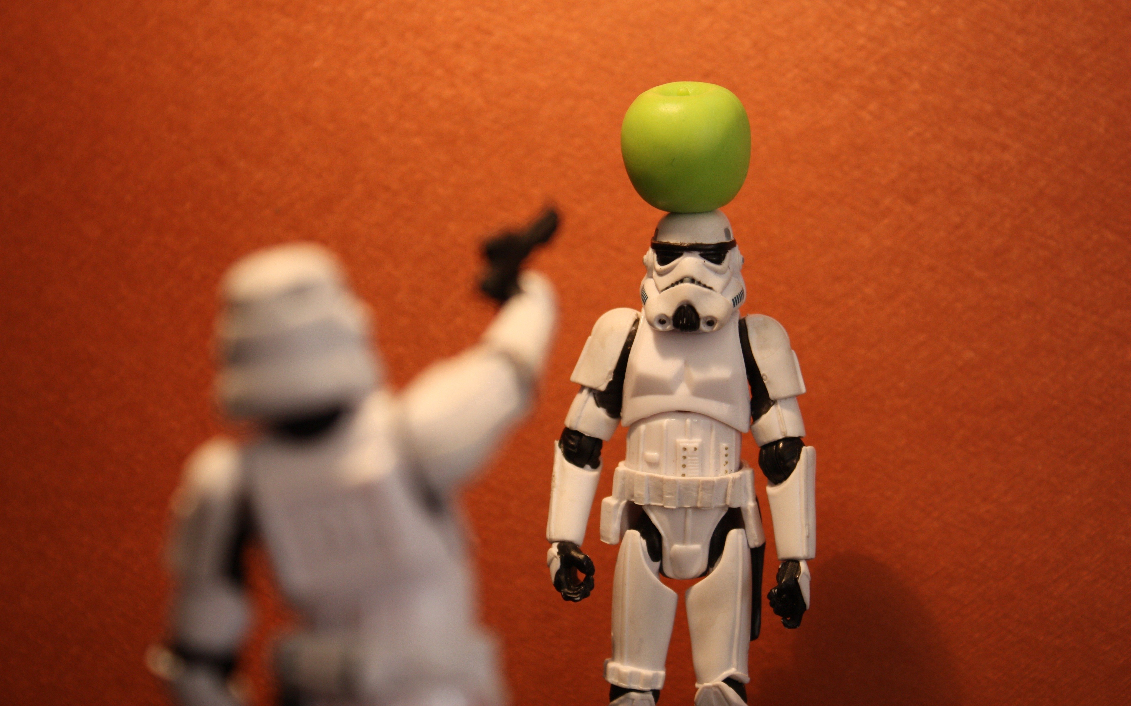 star, Wars, Stormtroopers, Funny, Toys, Miniature, Apples Wallpaper