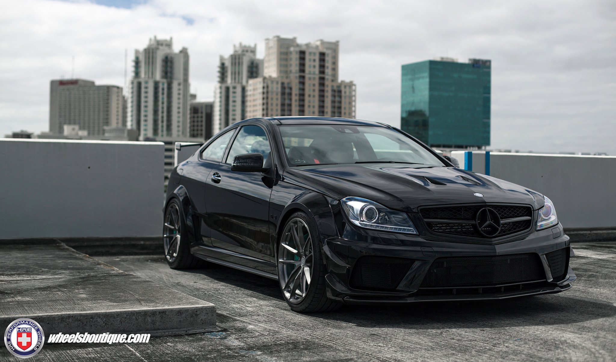 mercedes, C63, Amg, Black, Series, Cars, Hre, Wheels Wallpaper