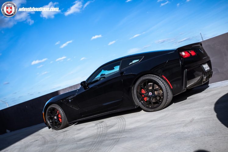 chevrolet, Corvette,  c7 , Black, Cars, Hre, Wheels HD Wallpaper Desktop Background