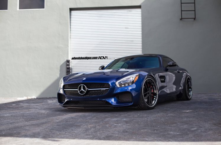 mercedes, Amg, Gts, Blue, Cars, Adv1, Wheels HD Wallpaper Desktop Background