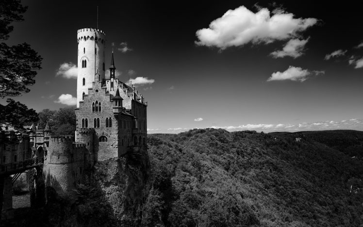 castle, B w HD Wallpaper Desktop Background