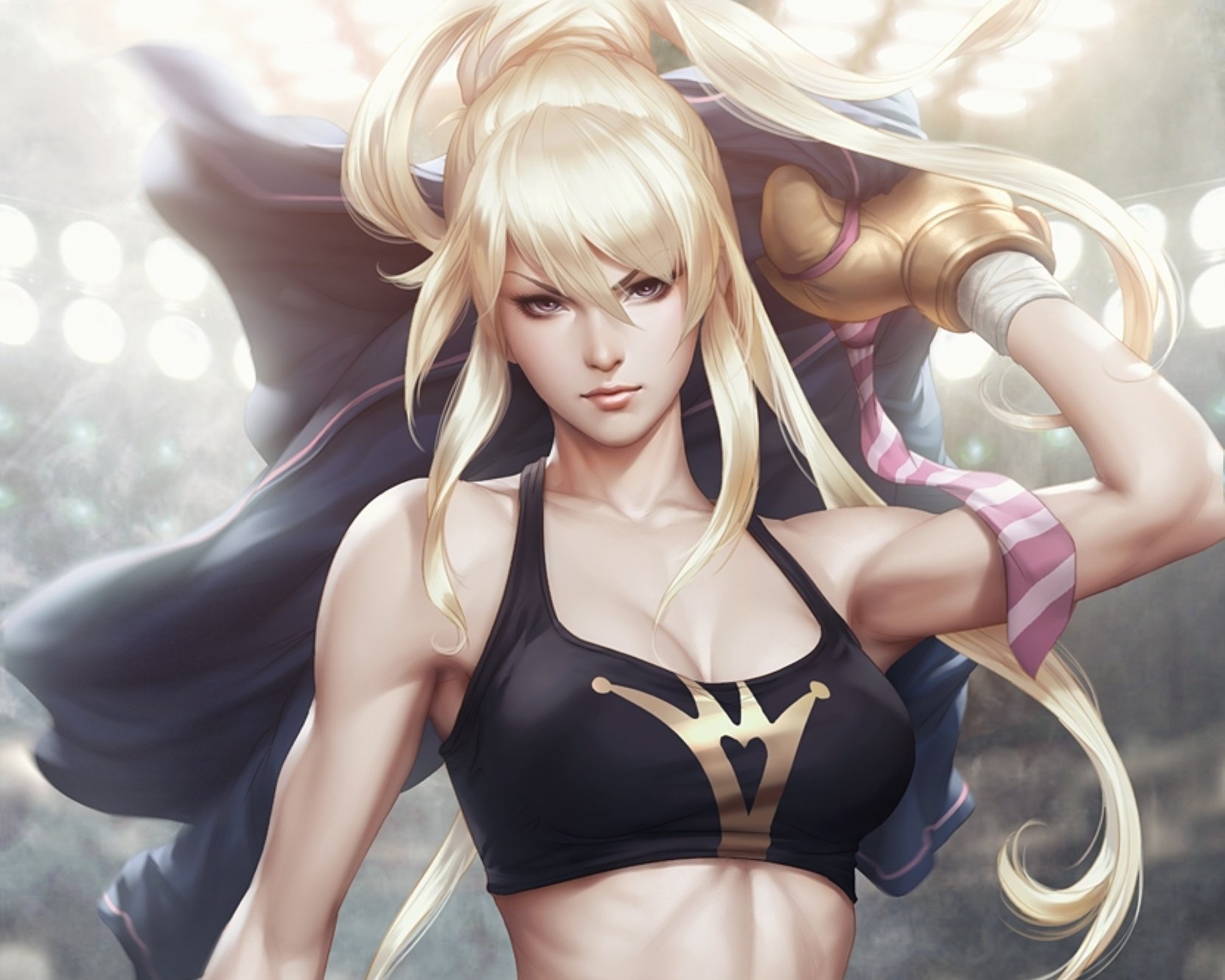 boxer, Blonde, Fantasy, Girl, Character, Beautiful, Long, Hair, Woman Wallpaper