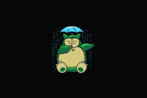 my, Neighbor, Totoro, Totoro, Anime, Umbrella, Rain
