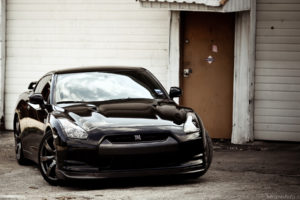 black, Cars, Nissan, Front, View, Nissan, Gt r, R35