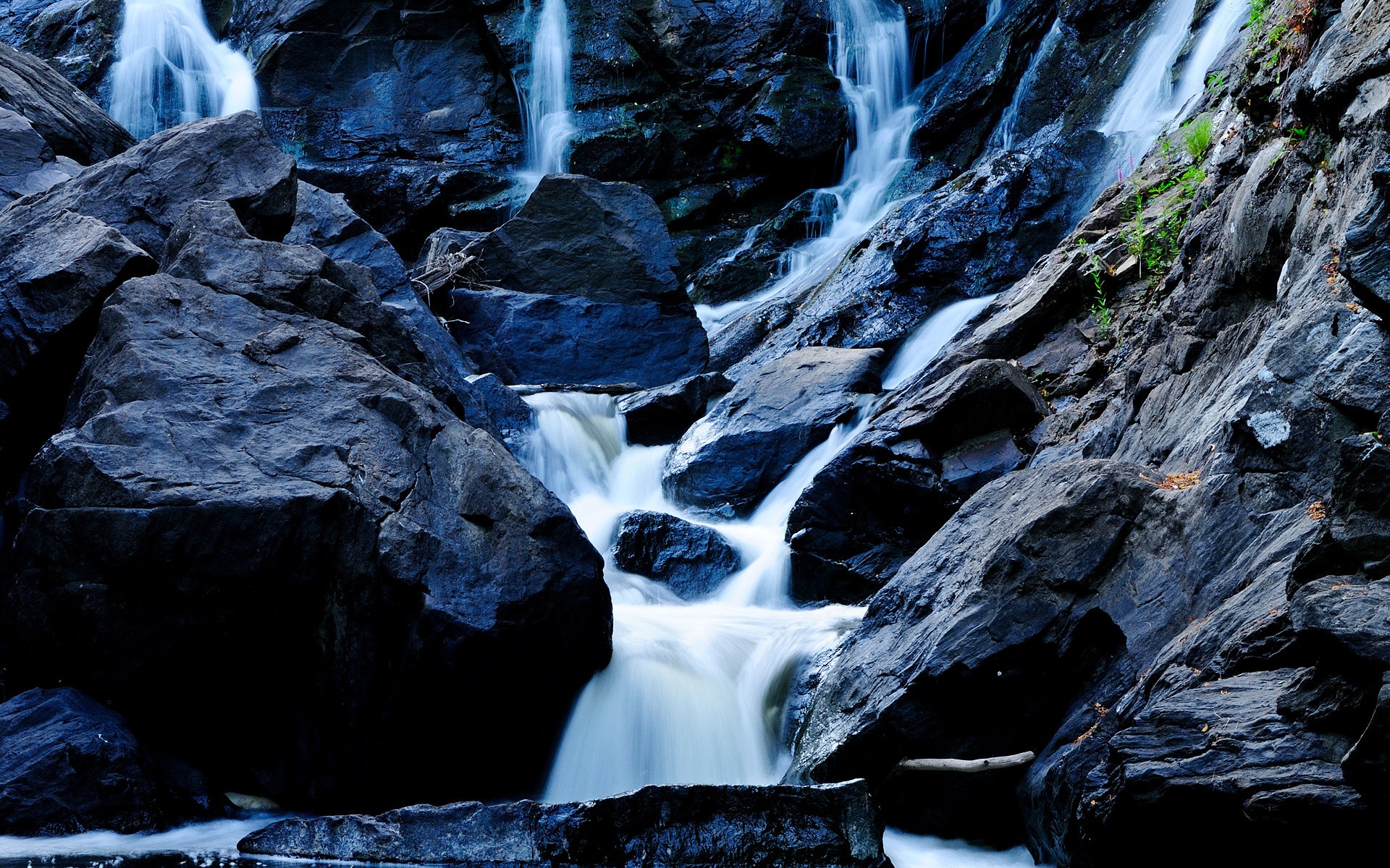 waterfall, Rocks, Stones Wallpaper