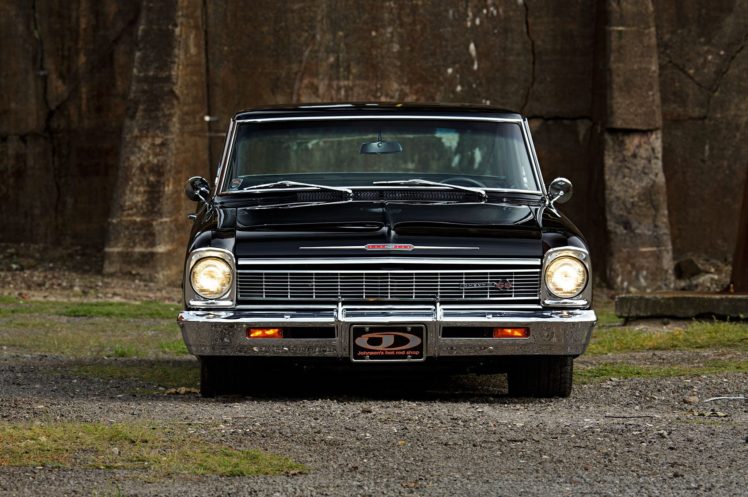 1966, Chevrolet, Nova, Cars, Black, Modified HD Wallpaper Desktop Background