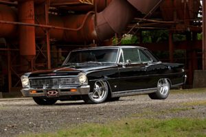 1966, Chevrolet, Nova, Cars, Black, Modified