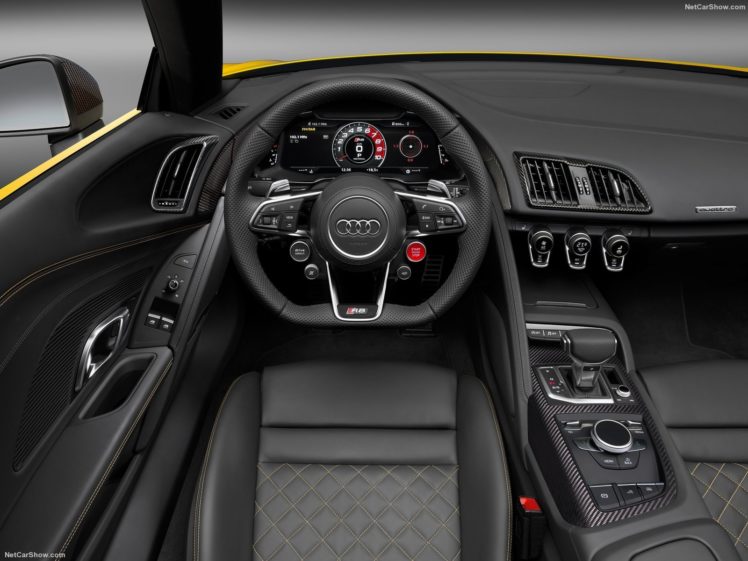 audi, R8, Spyder, V10, Cars, Yellow, 2017 HD Wallpaper Desktop Background